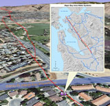 Image showing infrastructure and lifelines along the Hayward Fault