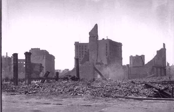 Wreckage of the Emporium Building.