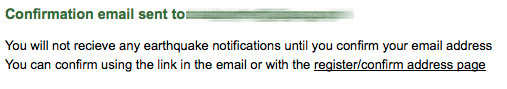 Confirmation email message