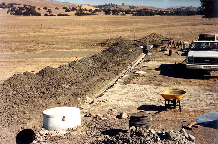Installation of a creepmeter across the San Andreas fault south of Parkfield, CA.