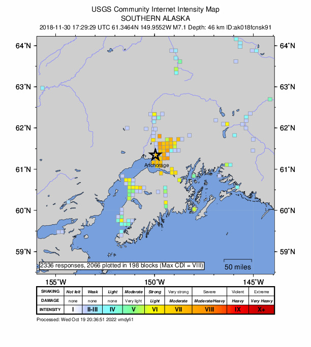 DYFI Intensity Map