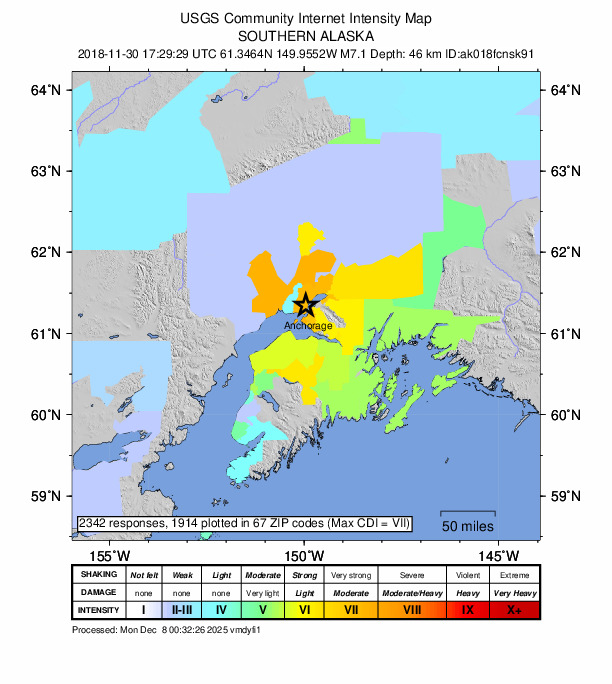 Did You Feel It? map: shaking reported by the public