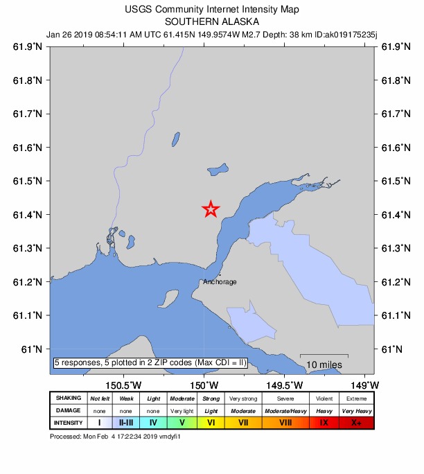 Did You Feel It? map: shaking reported by the public