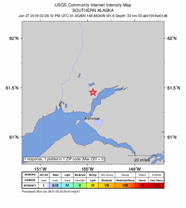 Did You Feel It? map: shaking reported by the public