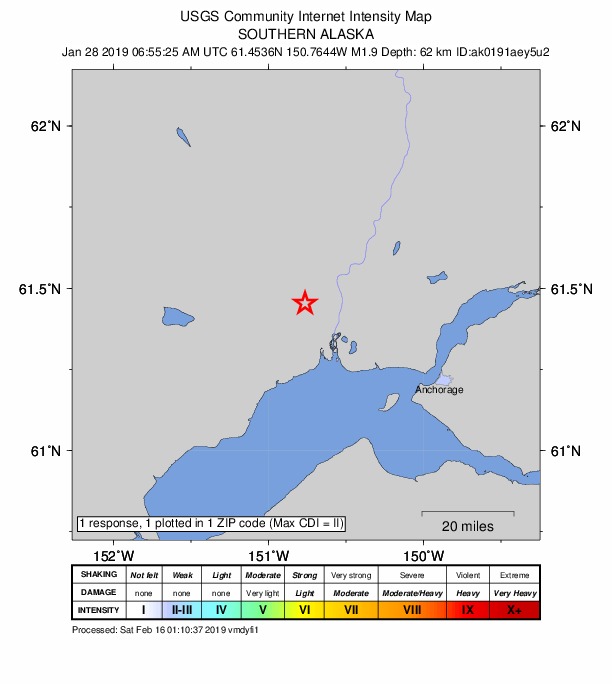 Did You Feel It? map: shaking reported by the public
