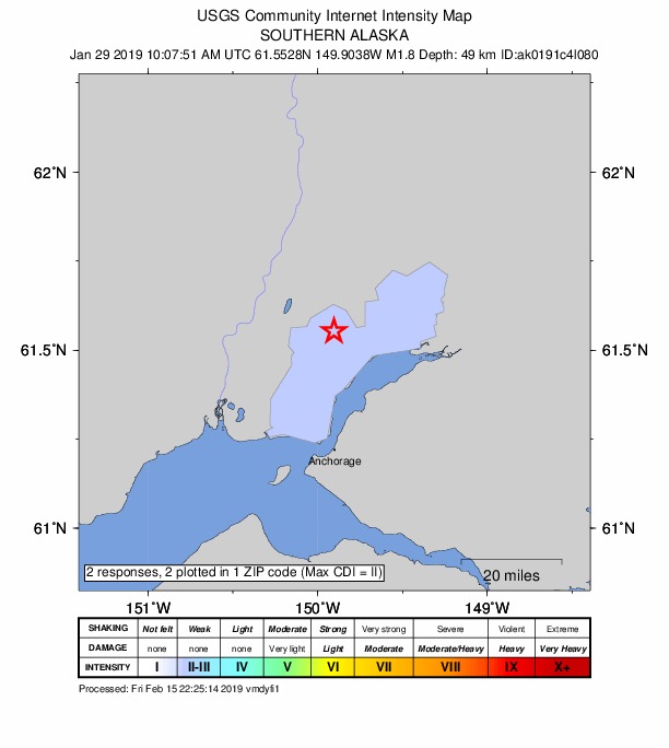 Did You Feel It? map: shaking reported by the public