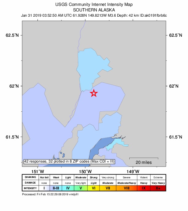 Did You Feel It? map: shaking reported by the public