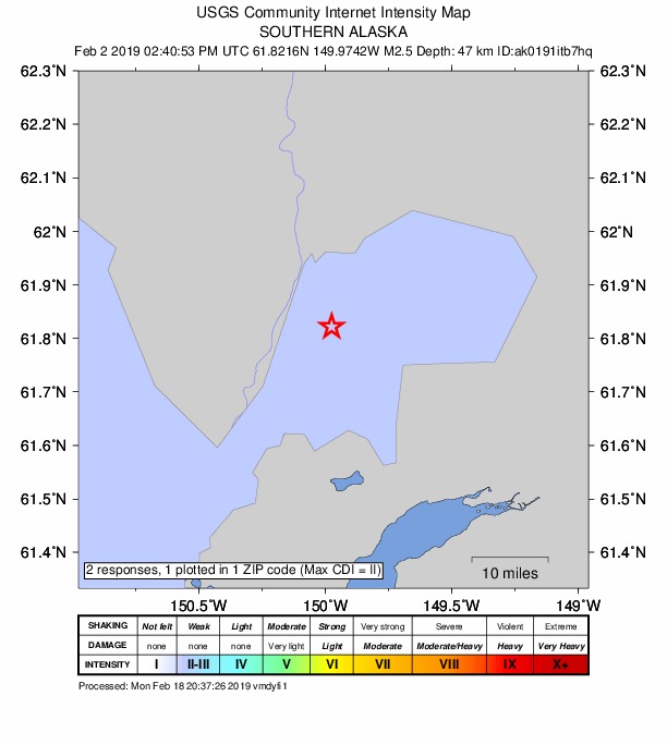 Did You Feel It? map: shaking reported by the public