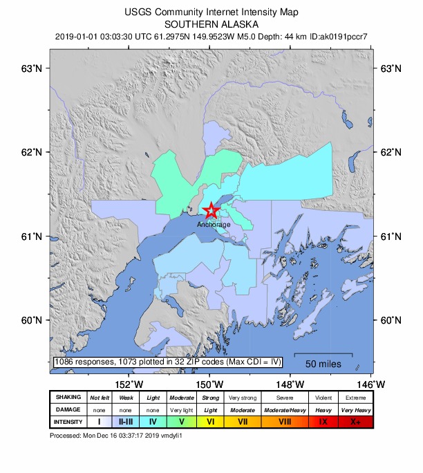 Did You Feel It? map: shaking reported by the public