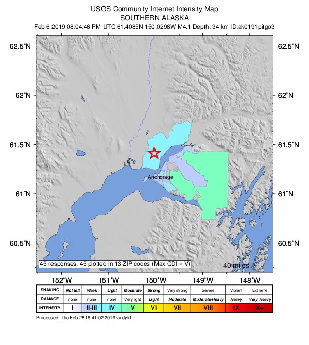 Did You Feel It? map: shaking reported by the public