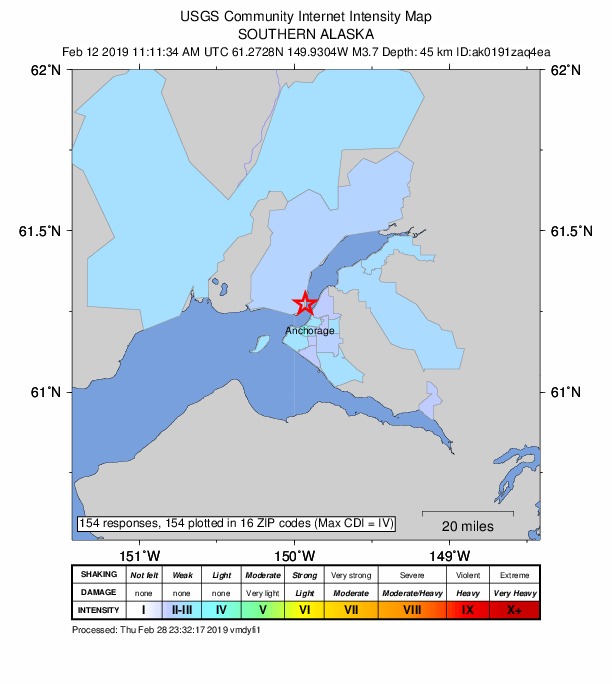Did You Feel It? map: shaking reported by the public