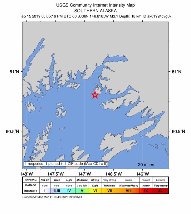 Did You Feel It? map: shaking reported by the public