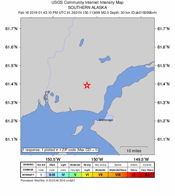 Did You Feel It? map: shaking reported by the public