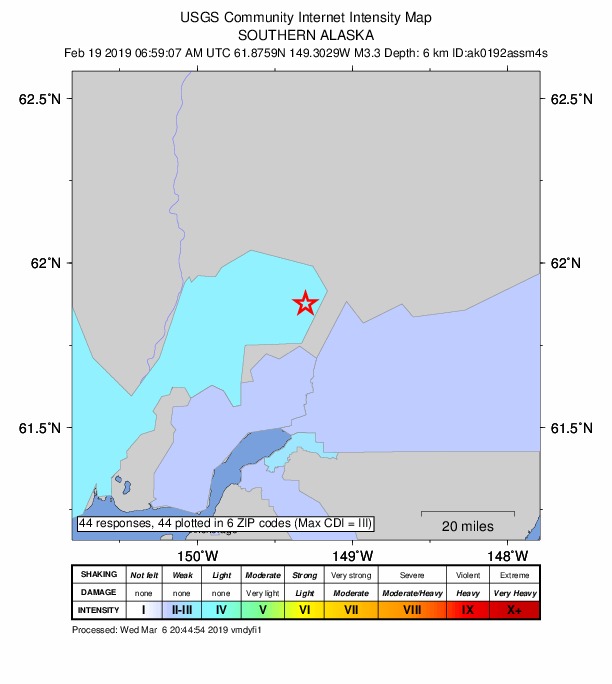Did You Feel It? map: shaking reported by the public