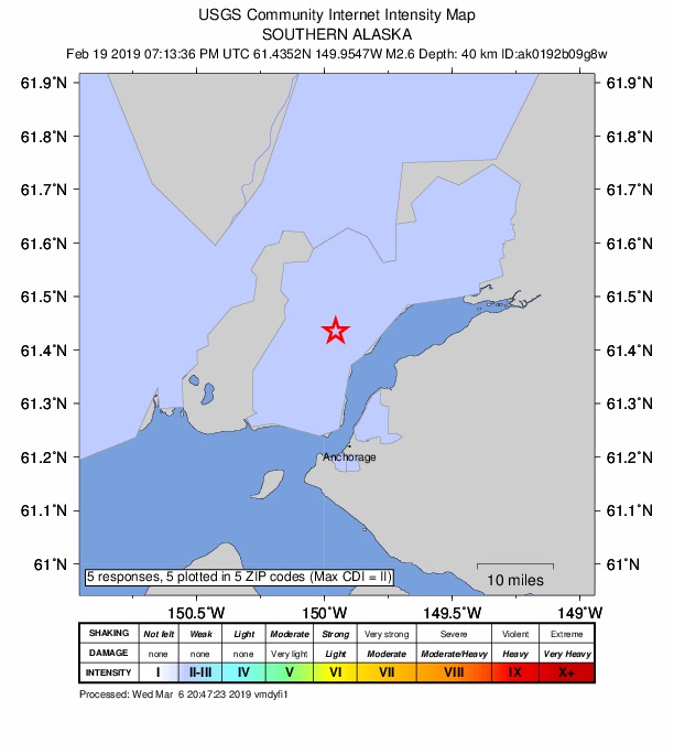 Did You Feel It? map: shaking reported by the public