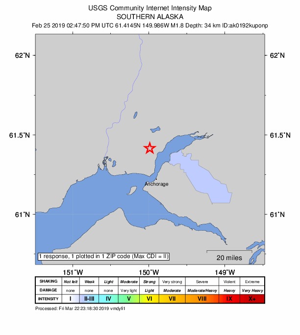 Did You Feel It? map: shaking reported by the public