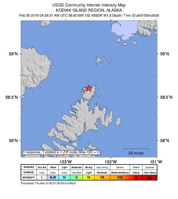 Did You Feel It? map: shaking reported by the public