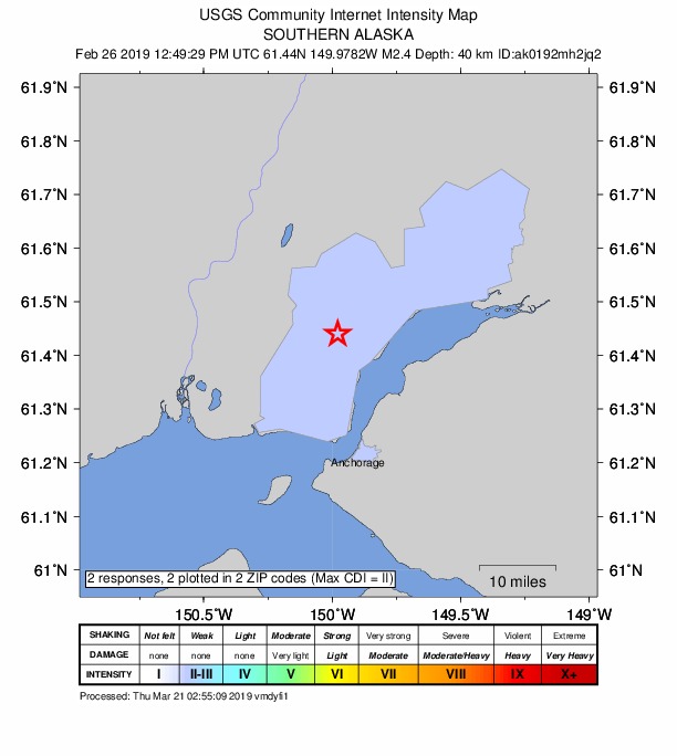 Did You Feel It? map: shaking reported by the public