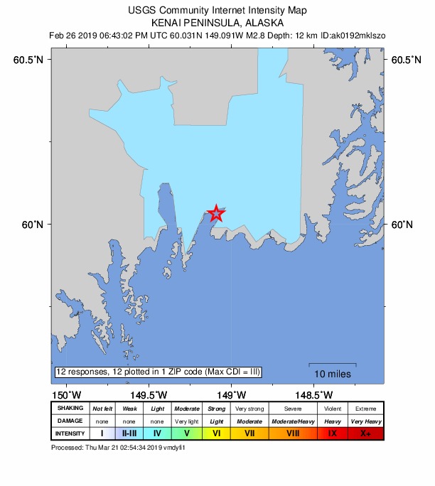 Did You Feel It? map: shaking reported by the public