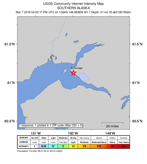 Did You Feel It? map: shaking reported by the public