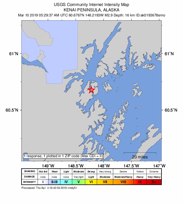 Did You Feel It? map: shaking reported by the public