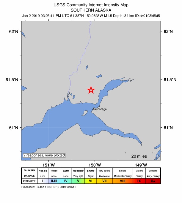 Did You Feel It? map: shaking reported by the public