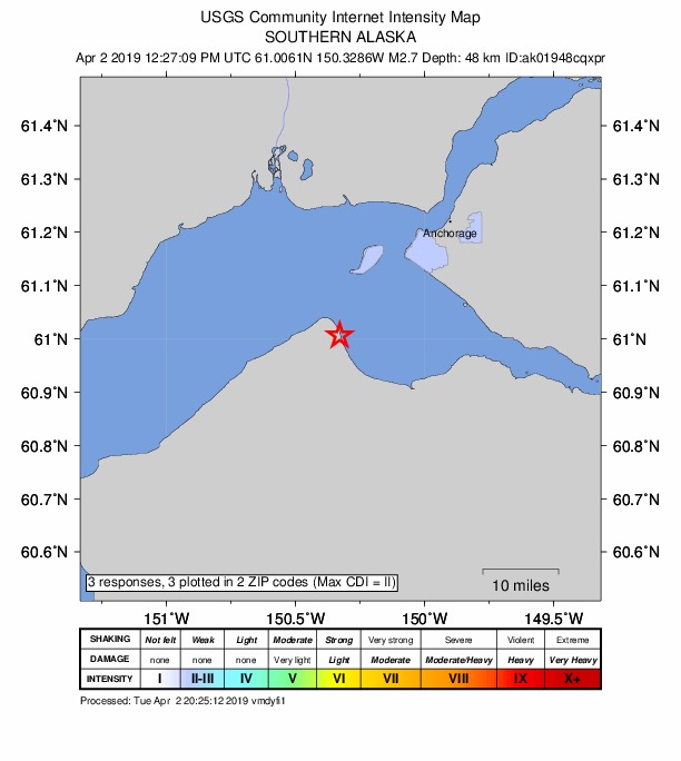 Did You Feel It? map: shaking reported by the public
