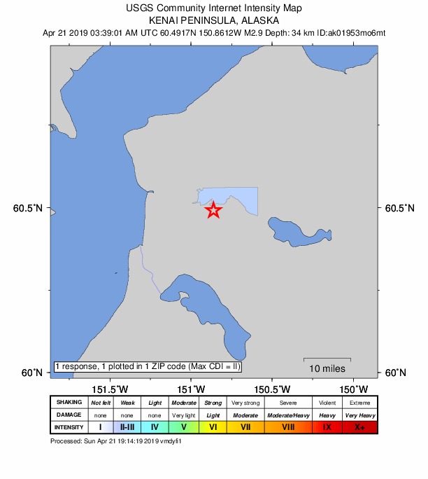Did You Feel It? map: shaking reported by the public