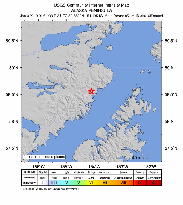 Did You Feel It? map: shaking reported by the public