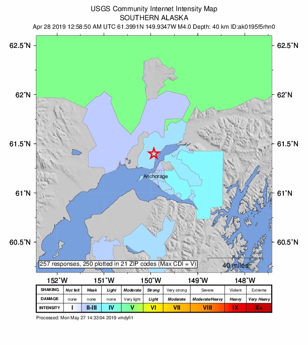 Did You Feel It? map: shaking reported by the public