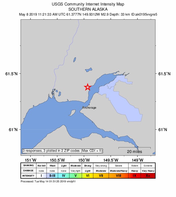 Did You Feel It? map: shaking reported by the public