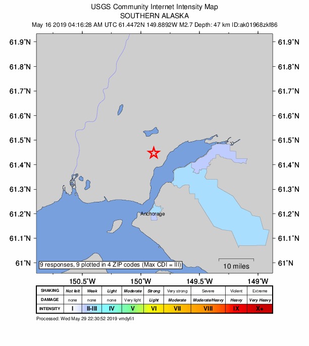 Did You Feel It? map: shaking reported by the public