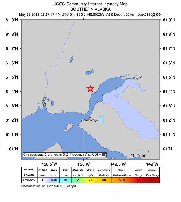 Did You Feel It? map: shaking reported by the public