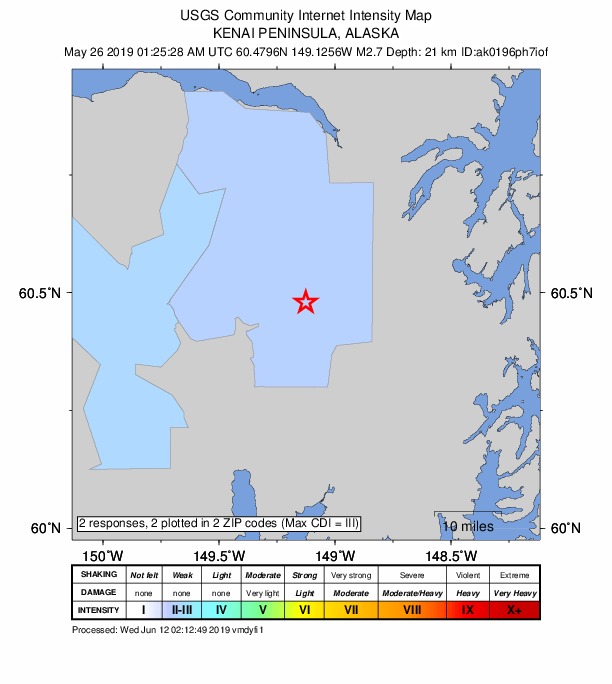 Did You Feel It? map: shaking reported by the public
