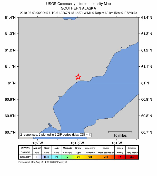 Did You Feel It? map: shaking reported by the public