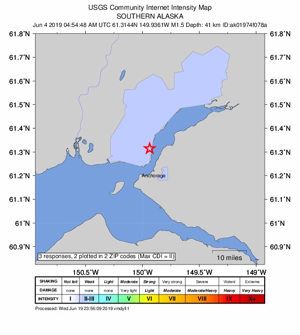 Did You Feel It? map: shaking reported by the public