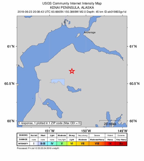 Did You Feel It? map: shaking reported by the public