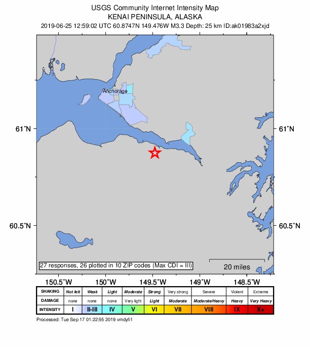 Did You Feel It? map: shaking reported by the public
