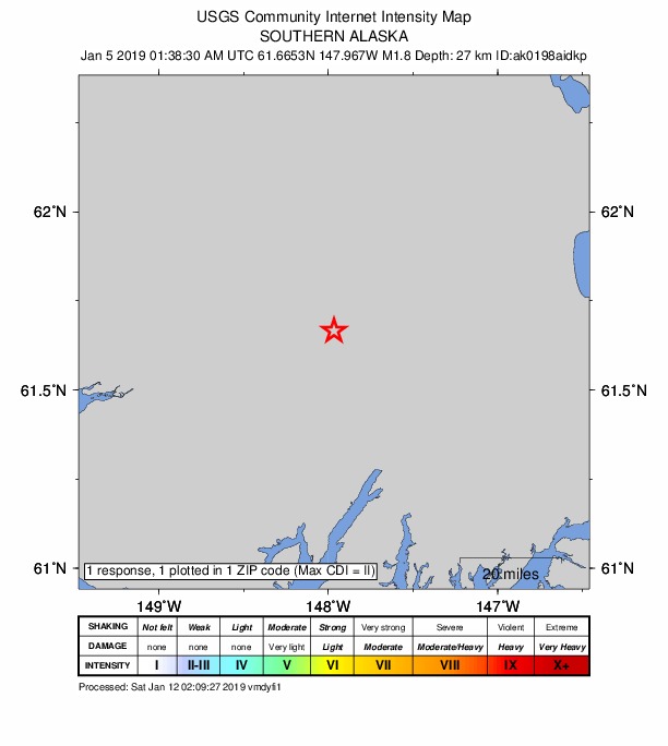 Did You Feel It? map: shaking reported by the public