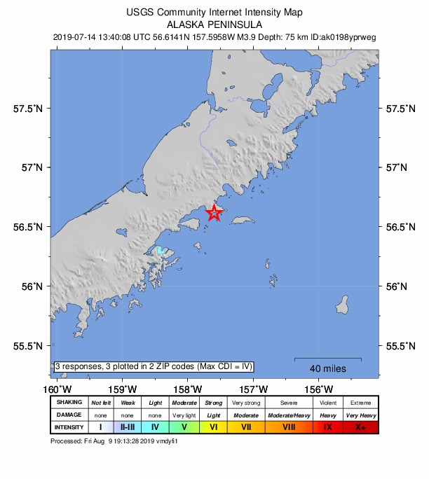 Did You Feel It? map: shaking reported by the public