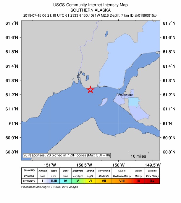 Did You Feel It? map: shaking reported by the public