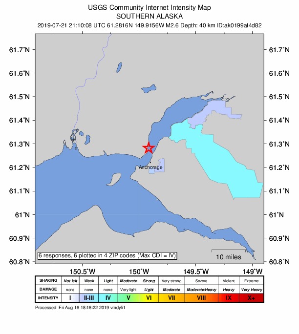Did You Feel It? map: shaking reported by the public