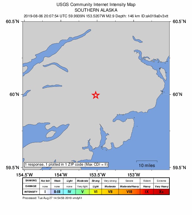 Did You Feel It? map: shaking reported by the public