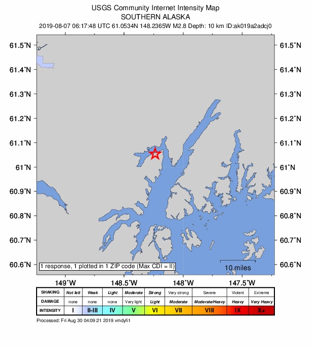 Did You Feel It? map: shaking reported by the public