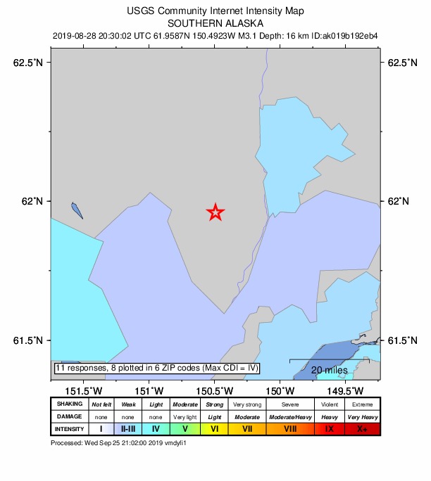 Did You Feel It? map: shaking reported by the public