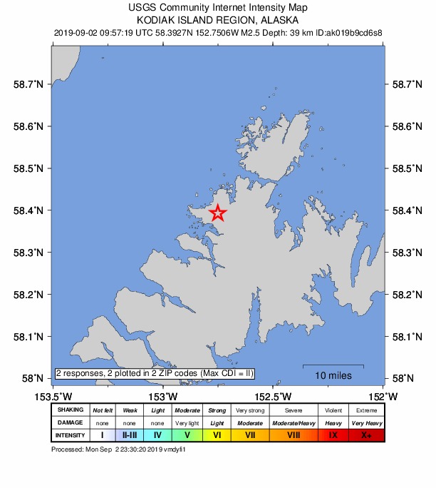 Did You Feel It? map: shaking reported by the public