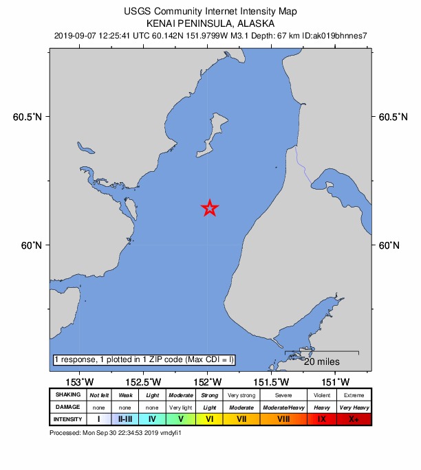 Did You Feel It? map: shaking reported by the public