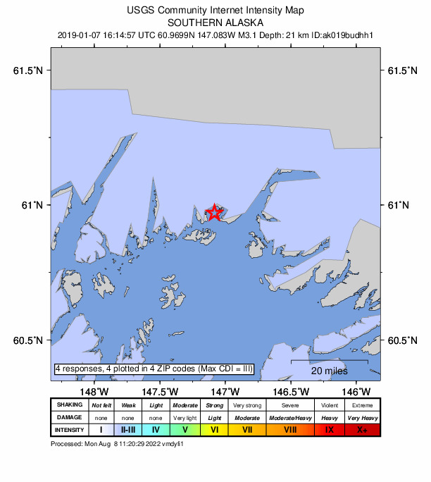 Did You Feel It? map: shaking reported by the public