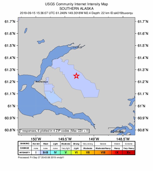 Did You Feel It? map: shaking reported by the public