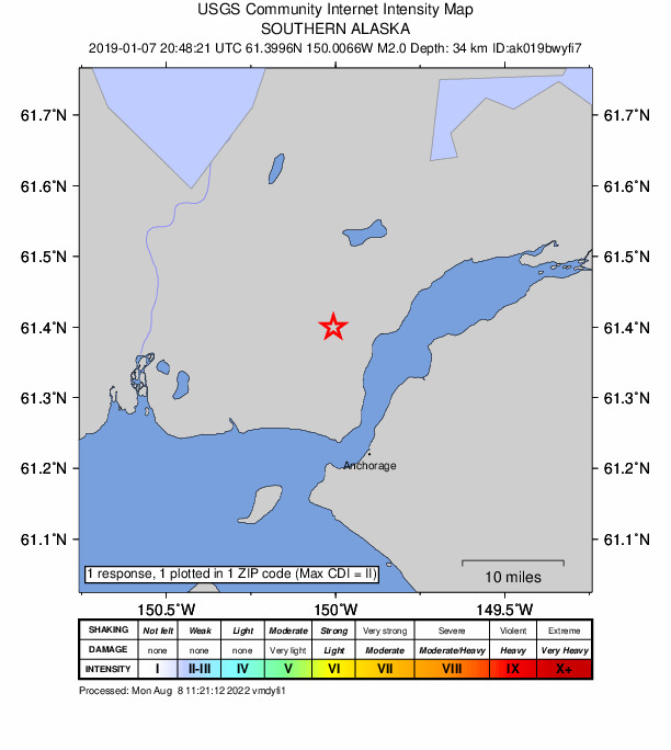 Did You Feel It? map: shaking reported by the public